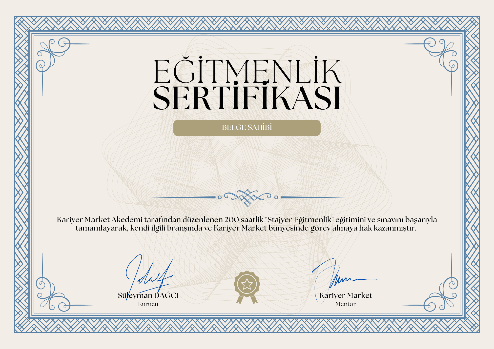 Stajyer Eğitmenlik Sertifika Sınavı